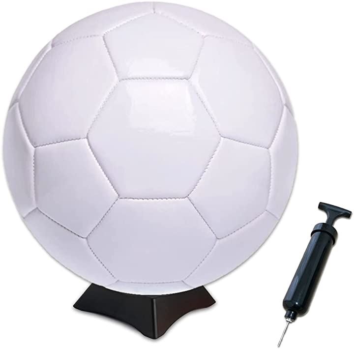 サッカー 寄せ書き ボール 軽量 台 スタンド 空気入れ 付き 球 スポーツ・アウトドア(5号球)