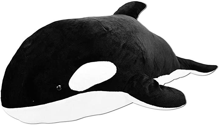 シャチ イルカ ぬいぐるみ クッション 抱き枕 柔らかい 海の生き物 アニマル モノクロ 寝室 リビング