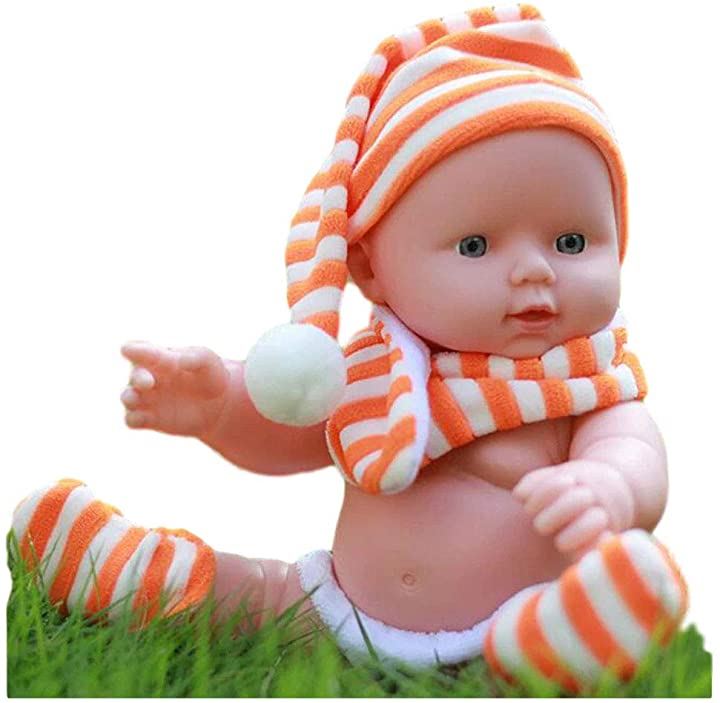 morytrade 人形 赤ちゃん人形 乳児 新生児 沐浴 にんぎょう リアル 30cm フィギュア おもちゃ・ホビー・ゲーム(オレンジのとんがり帽子)