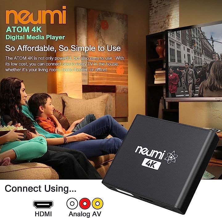 NEUMITECH  日本語取扱い説明書付NEUMI Atom 4K デジタルメディアプレーヤーV2/USBドライブとmicroSDカード用/写真・音楽・ビデオ・動画再生プレーヤー/簡単操作/自動再生・連続再生機能単四電池x2同梱 TV・オーディオ・カメラ5