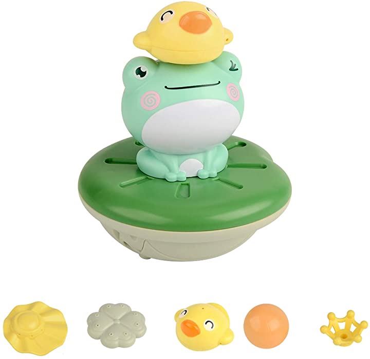 お風呂おもちゃ 水遊びおもちゃ 子供 噴水カエル 4種類のアクセサリー付き 知育玩具 おもちゃ・ホビー・ゲーム