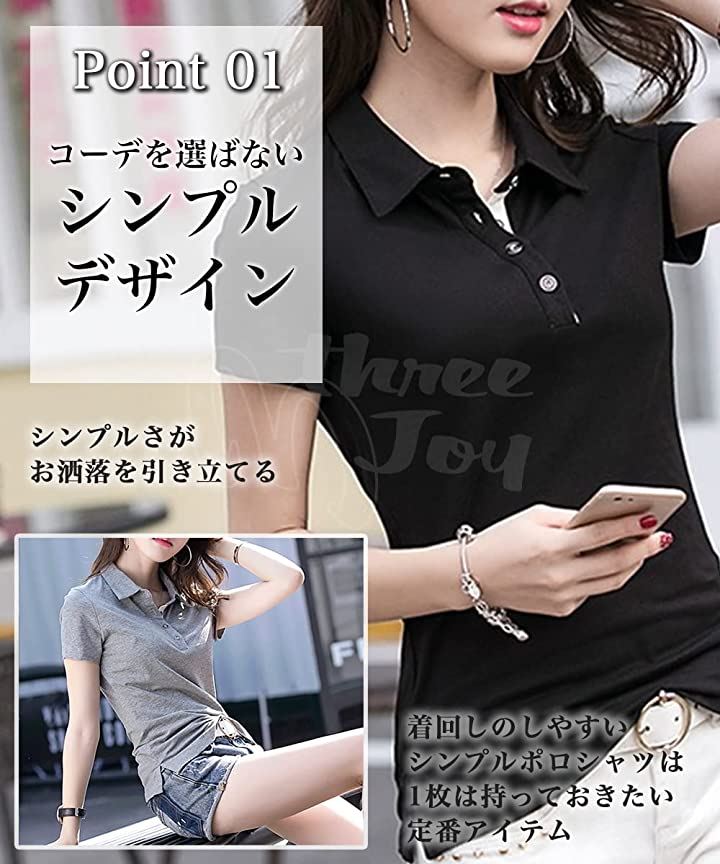 ポロシャツ レディース 半袖ポロシャツ トップス