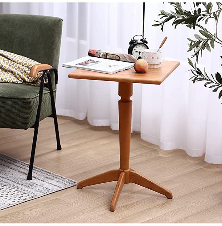 サイドテーブル正方形 ローテーブルチェリーウッド ベッドテーブル幅 