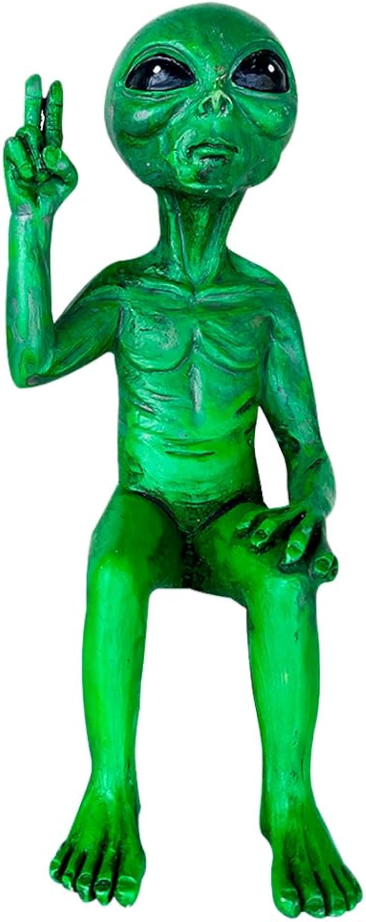 エイリアン 宇宙人 置物 オブジェ 装飾 飾り フィギュア 彫像 ミニチュア インテリア( グリーン)