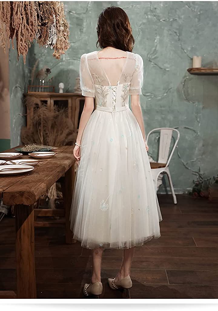 ワンピース レディース 体系カバー ウェディング ドレス 結婚式 綺麗