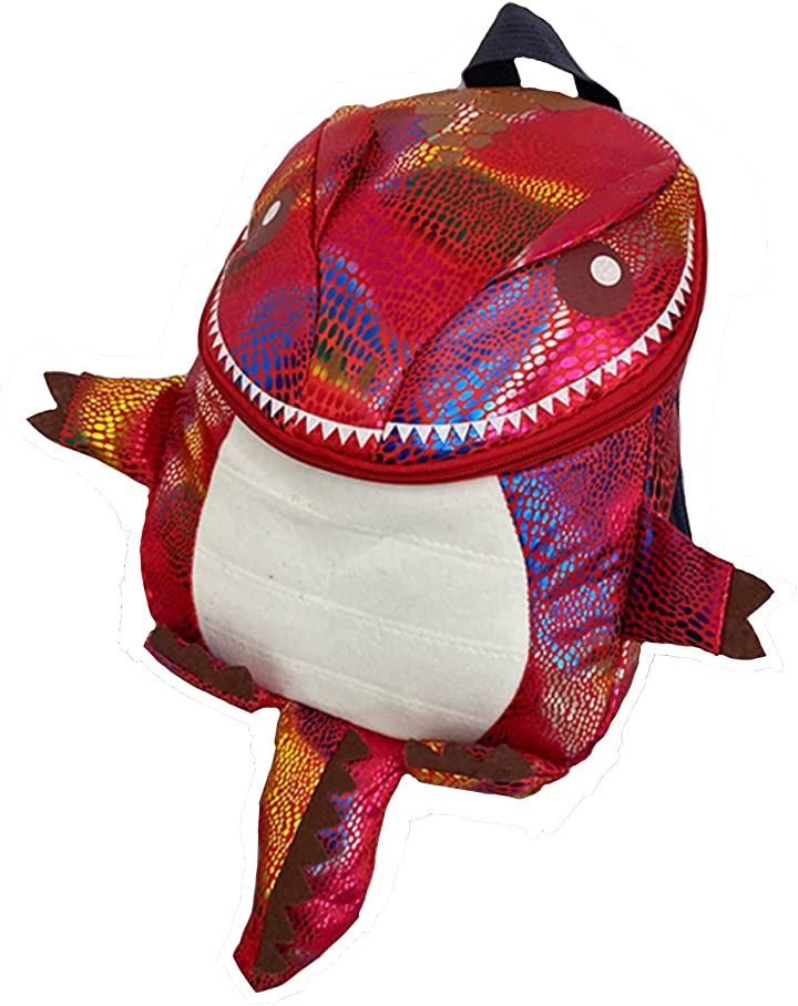 こどもリュック リュックサック こども用バッグ 恐竜 男の子 女の子 キッズ かわいい キャラクター バッグ ランドセル キッズ ベビー マタニティ ファッション きらきらレッド クイックスピード ヤマダモール店