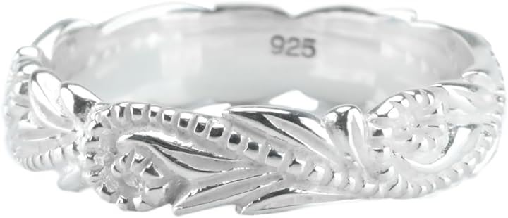 ハワイアン ジュエリー リング シルバー 925 指輪 プルメリア シンプル メンズ レディース( シルバー)