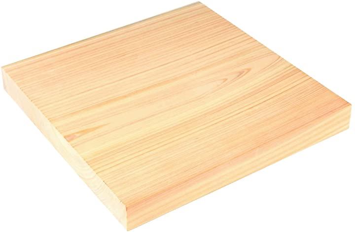 正方形 まな板 一枚板 国産 高級 檜 ひのき カッティングボード スクエア