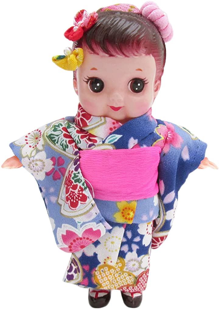 セルロイド 人形 レトロ 職人 手作り 着物 フィギュア おもちゃ・ホビー・ゲーム(ネイビー)