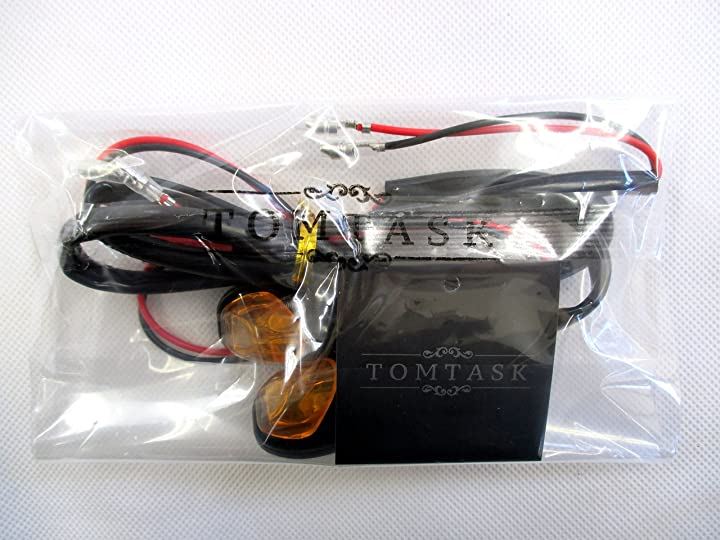 tomtask バイク 用 ウインカー led 貼り付け はりつけ 汎用 カウル 左右 両面テープ 付き セット