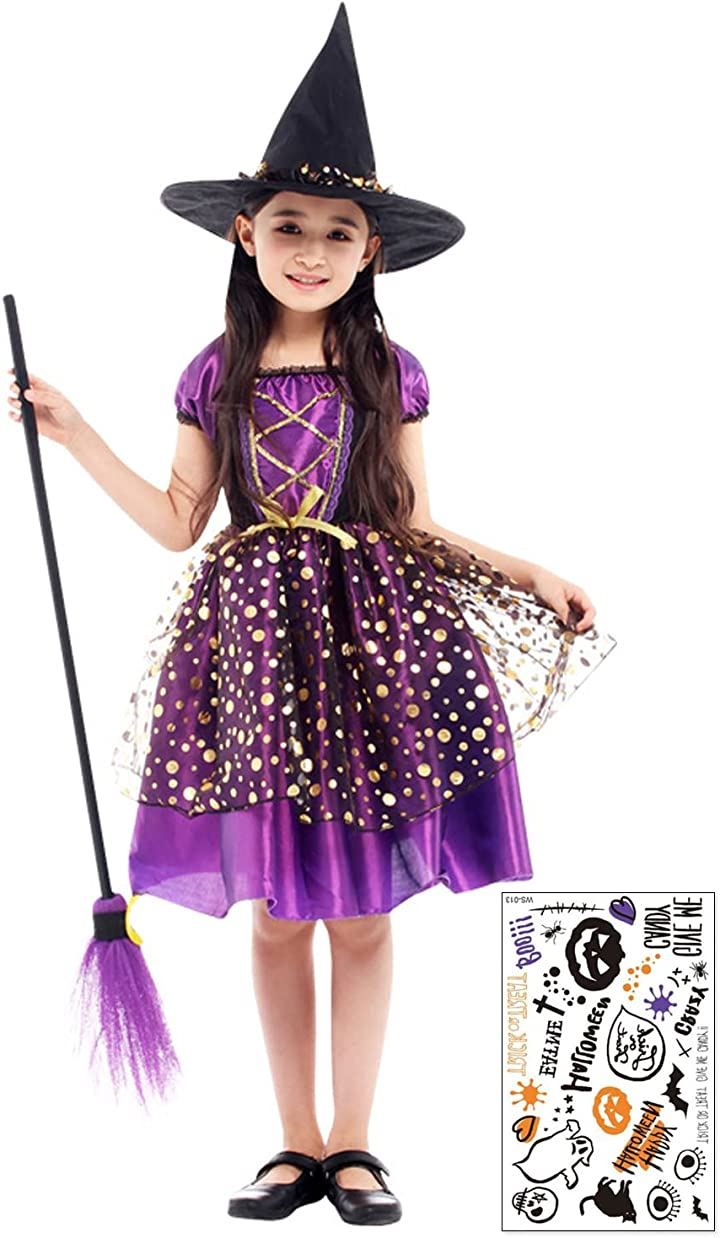 ハロウィン 仮装 子供 魔法使い 魔女 コスプレ キッズ 子ども 衣装 MDM( Lサイズ（身長120〜130cm）)