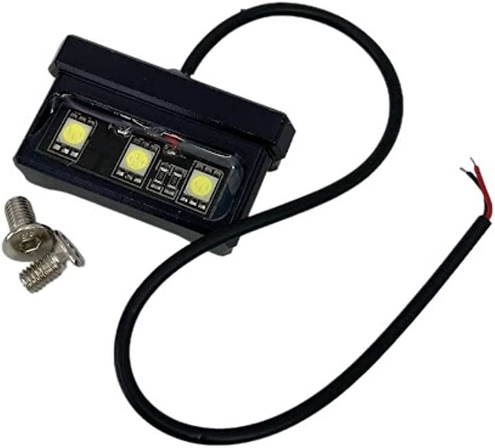ナンバープレートライト LED ライセンスランプ ナンバー灯 小型 汎用 ブラック 番号灯