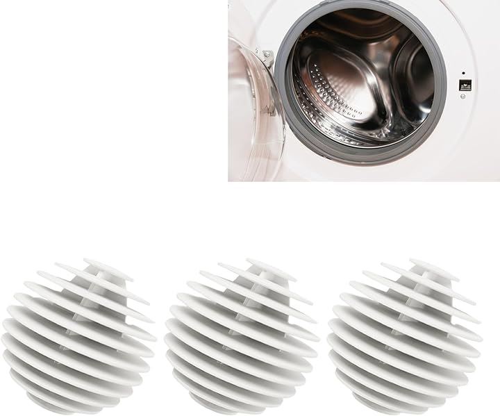 ランドリーボール ドライヤーボール 洗濯ボール 3個セット ドラム式 洗濯機 乾燥機 絡み防止( ホワイト)
