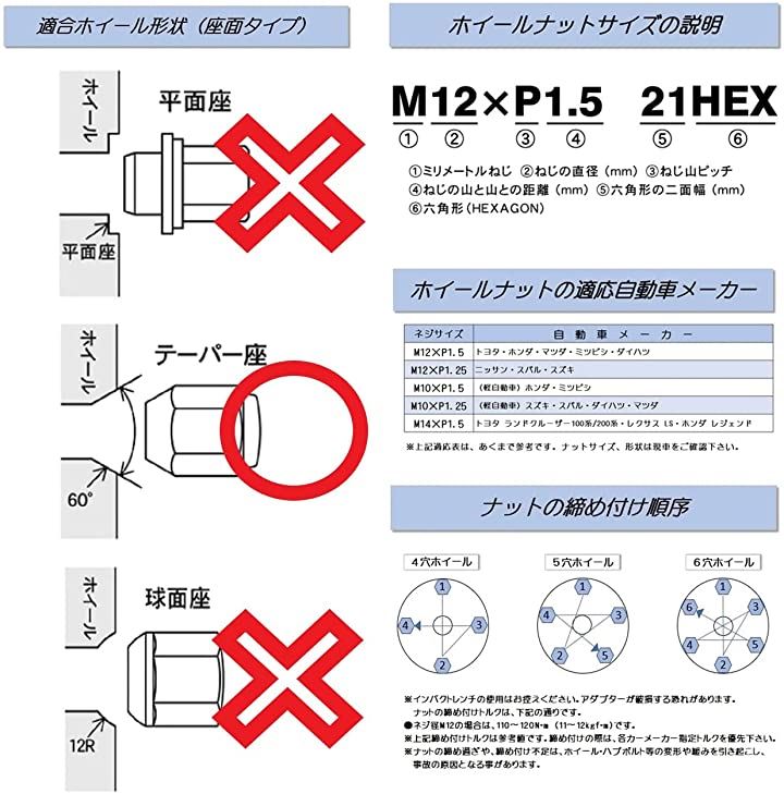 アルミ 製 レーシング ロング ナット 貫通型 M12 P1.25 P1.5 軽量 ドレスアップ 選べる６色 010 紫 6穴用24個 ロックナット  ホイール・タイヤ周辺用品 カー用品 車用品・バイク用品(010 紫 P1.5 6穴用24個)：[クイックスピード ヤマダモール店]