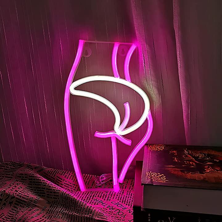LEDネオン セクシーな女性のモデリングランプ セクシーレディーネオンサイン ライト・照明 インテリア・寝具・収納(ピンクと白, ビキニ)