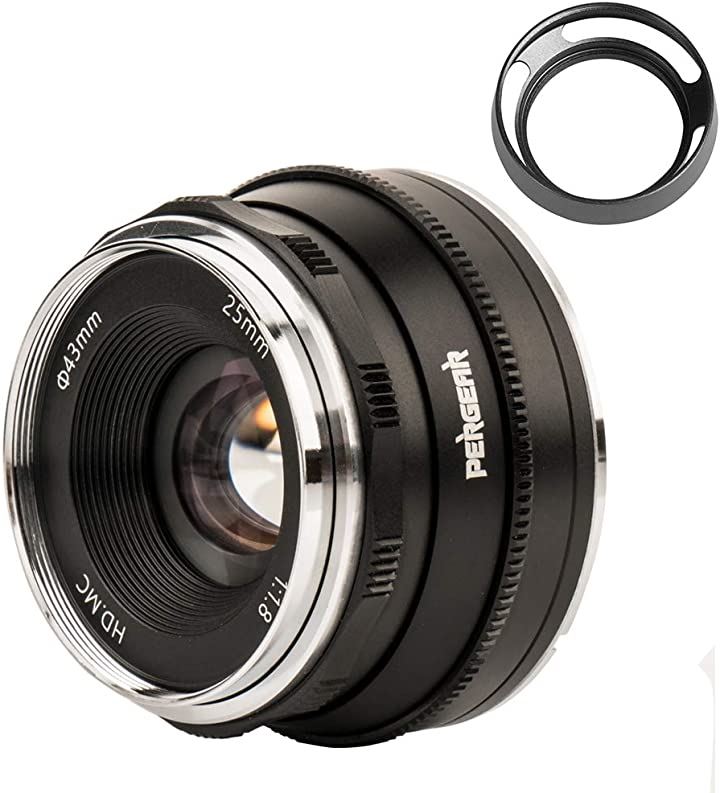 25mm F1.8 交換レンズ Fujifilm Xマウントカメラ用 交換用レンズ f1.8-f16 黒( 黒)