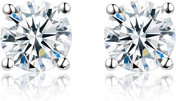 Qoo10] JIANGXIN モアサナイト ピアス 両耳用 一粒 0.