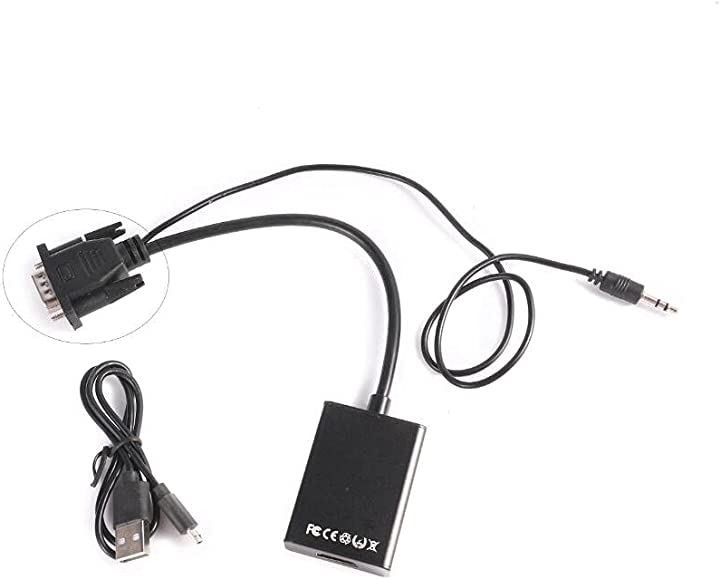 VGA HDMI 変換ケーブル ＞ 方向 音声出力 給電用 USBケーブル付 旅行用変圧器・変換プラグ 旅行用家電 生活家電 家電・PC