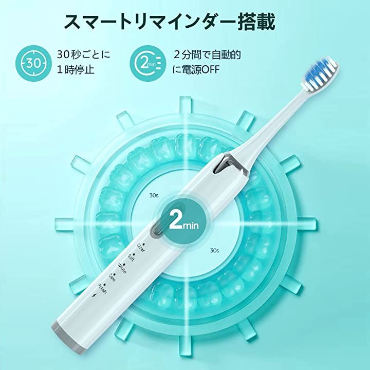 電動ブラシ 音波電動歯ブラシ USB充電 防水 ピンク 海外製 - 電動歯ブラシ