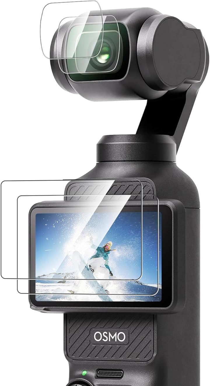 DJI OSMO Pocket 3用 カメラレンズ保護フィルム 2枚入+スクリーン保護フィルム MDM( 2枚+2枚)