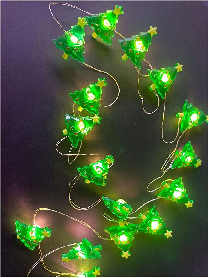イルミネーションライト LEDスターライト ストリングライト 2m 電球数20 電池式 クリスマス クリスマスツリーの形 クリスマス用品 パーティー・イベント用品・販促品 おもちゃ・ホビー・ゲーム