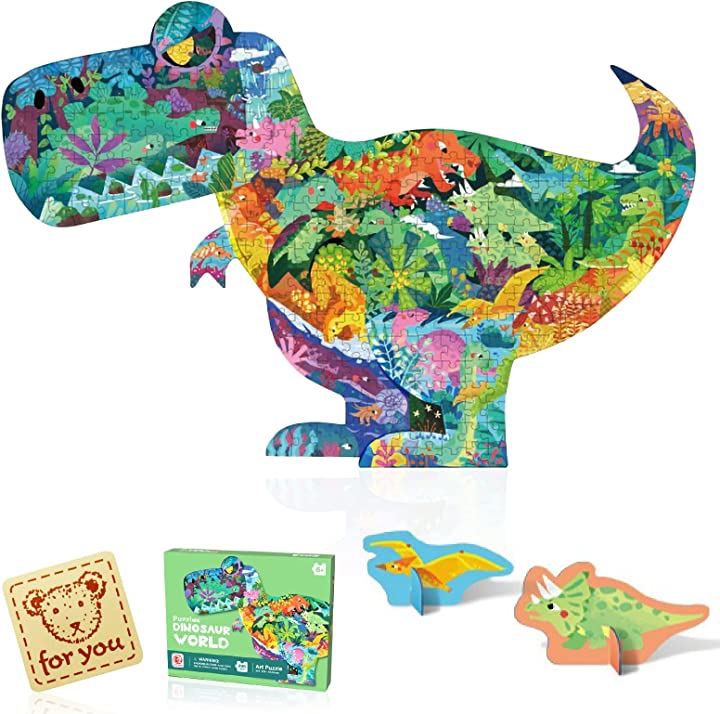 パズル 子供 恐竜 動物 収納ボックス付き ジグソーパズル 295ピース プレゼント 入学祝い くまさんシール付き 趣味・コレクション おもちゃ・ホビー・ゲーム
