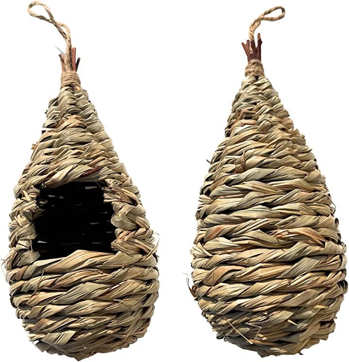 小鳥の巣 ケージ 鳥かご 吊り下げ 巣箱 バードハウス インコ( 2個)