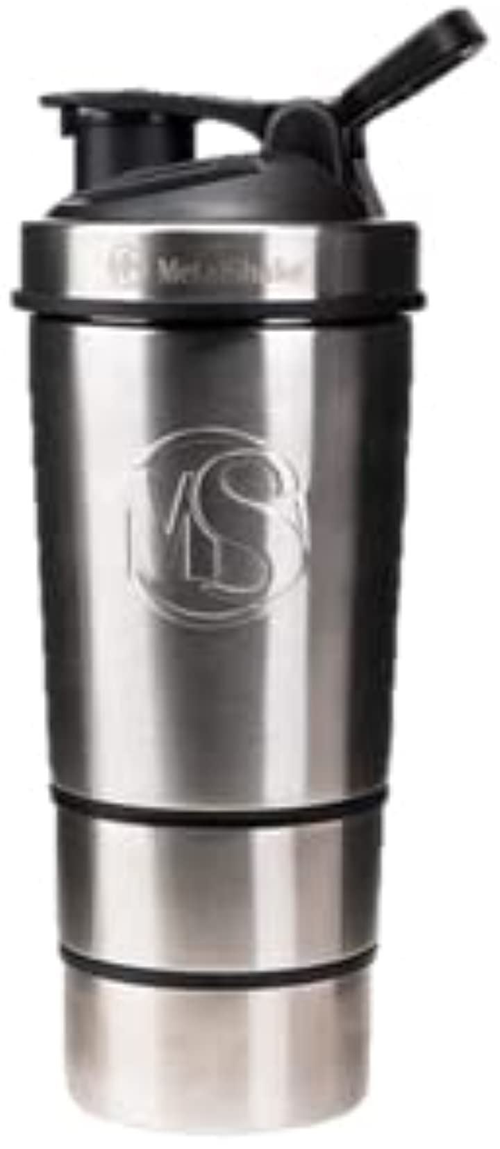 Metal Shake 600ml メタルシェイク 水筒 プロテインシェイカー タンブラー 24時間保冷 6時間保温 二重ロック 水筒・ボトル アウトドア スポーツ・アウトドア(クールスチール)