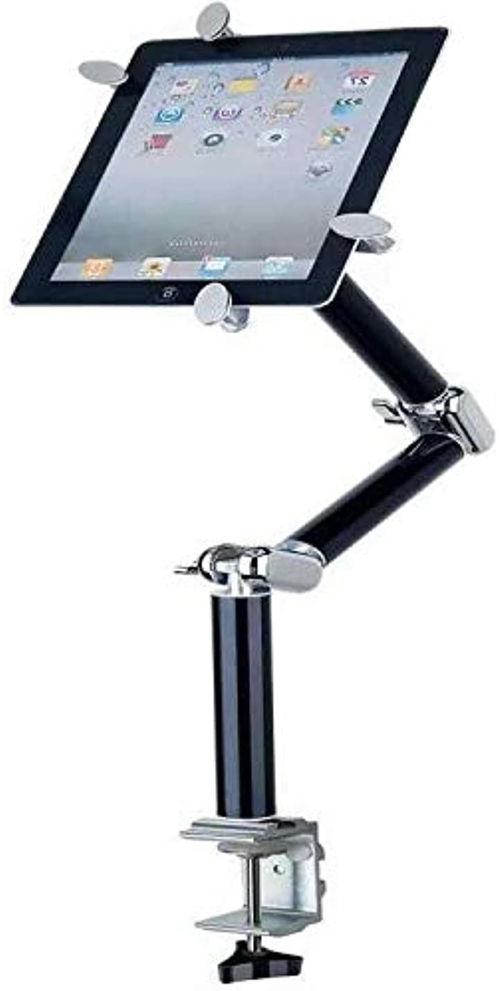 iPad タブレット スタンド ホルダー 車載 シートレールマウント 壁かけ 机 デスク 360度回転 角度調整可能