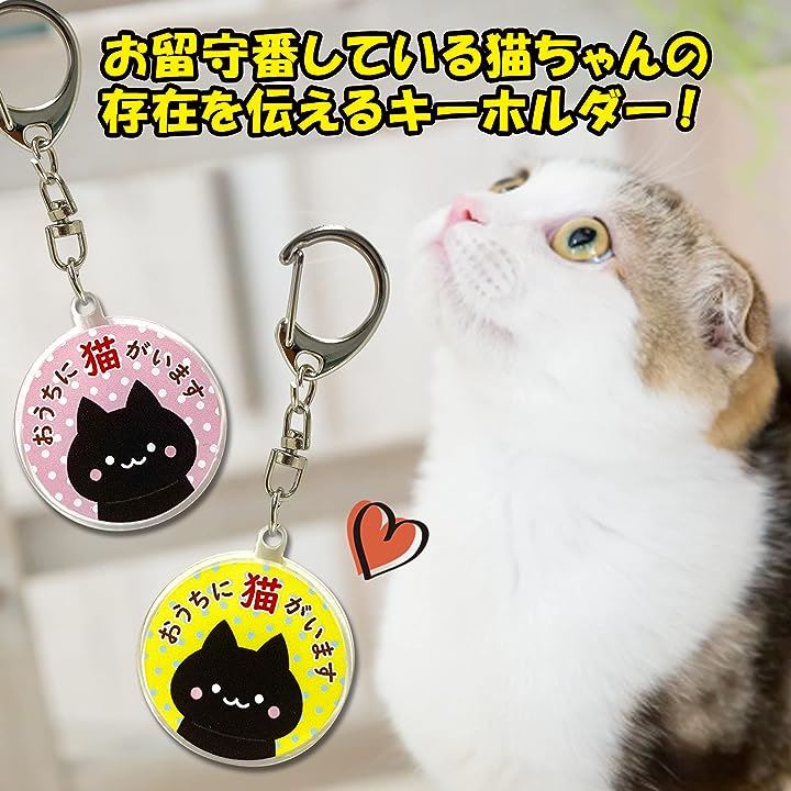 家に猫がいます キーホルダー アクリル ネコ 可愛い 3個セット