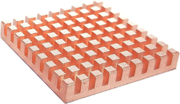銅ヒートシンク 熱伝導性 粘着シート付き 熱暴走対策 CPU ICチップ 回路基板( 純銅40x40MM)