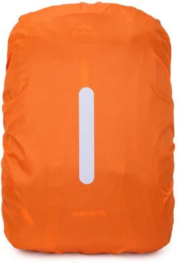 リュックカバー 防水 ザックカバー バックアップカバー 大きめ 雨よけ( オレンジ, XS (10-25L))