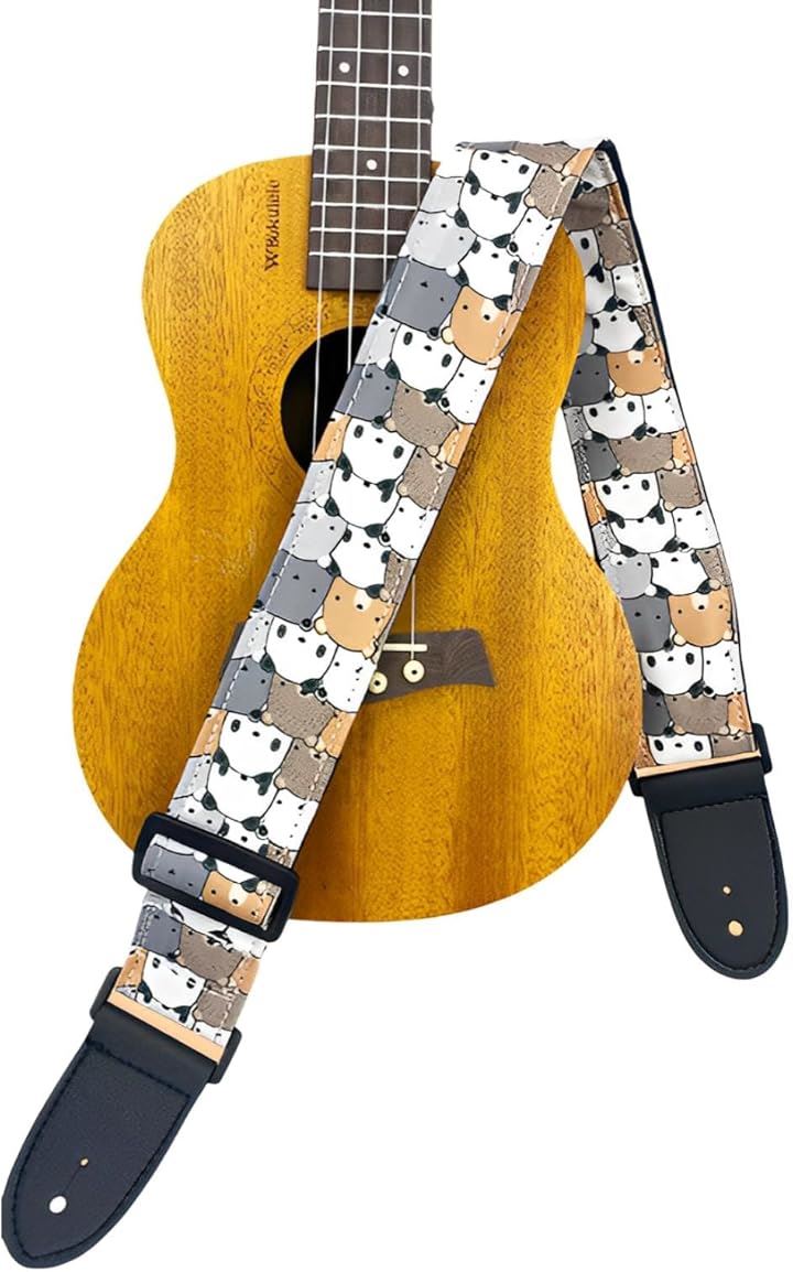 Qoo10] ギターストラップ ベース 可愛い 動物