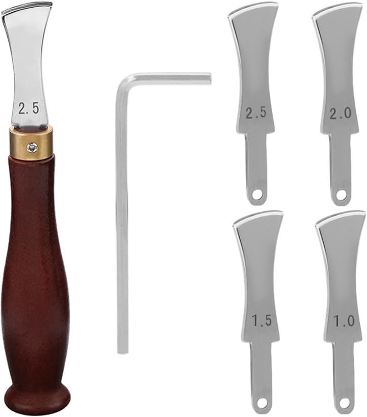 WUTA 3本セット玉捻 レザークラフト 1.5mm 2mm 2.5mm 黒檀革細工