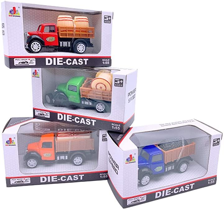 おもちゃ ミニカー モデルカー コレクション トラック 4個セット 海賊グッズ付き 趣味・コレクション おもちゃ・ホビー・ゲーム(MIX 4個セット)
