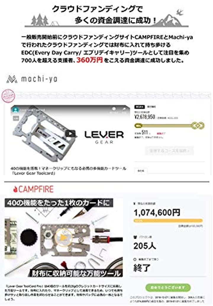 レバーギアツールカードプロ - クリップイン 40 in 1クレジットカード ...