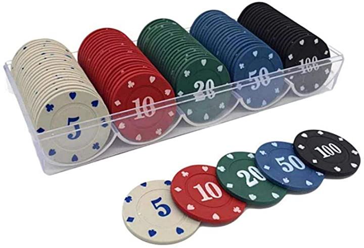 カジノチップ 100枚 カジノチップセット ポーカー ポーカーチップ 蓋 