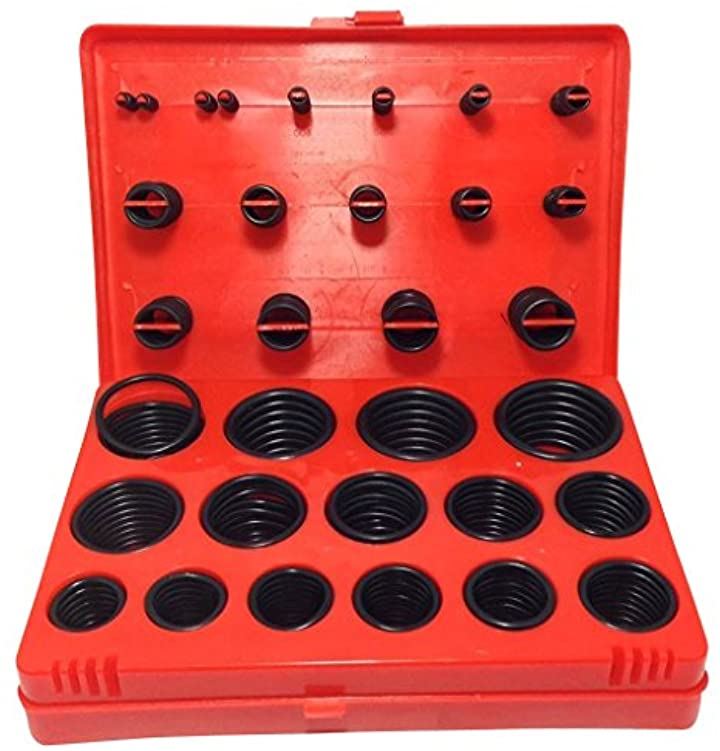 Oリング セット 30種類 382個 耐油性 オーリング ゴム パッキン 赤箱 配管工具 DIY・工具 花・ガーデン・DIY(ブラック)