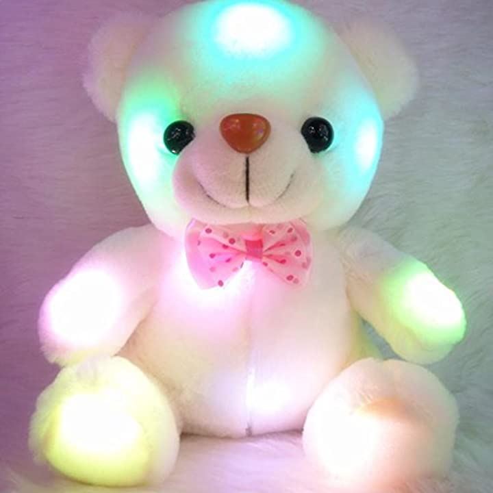 ７色に光る クマ ぬいぐるみ ＬＥＤ ベア プレゼント 熊 贈り物